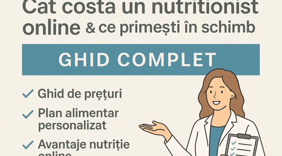 Cât costă un nutritionist online și ce primești în schimb
